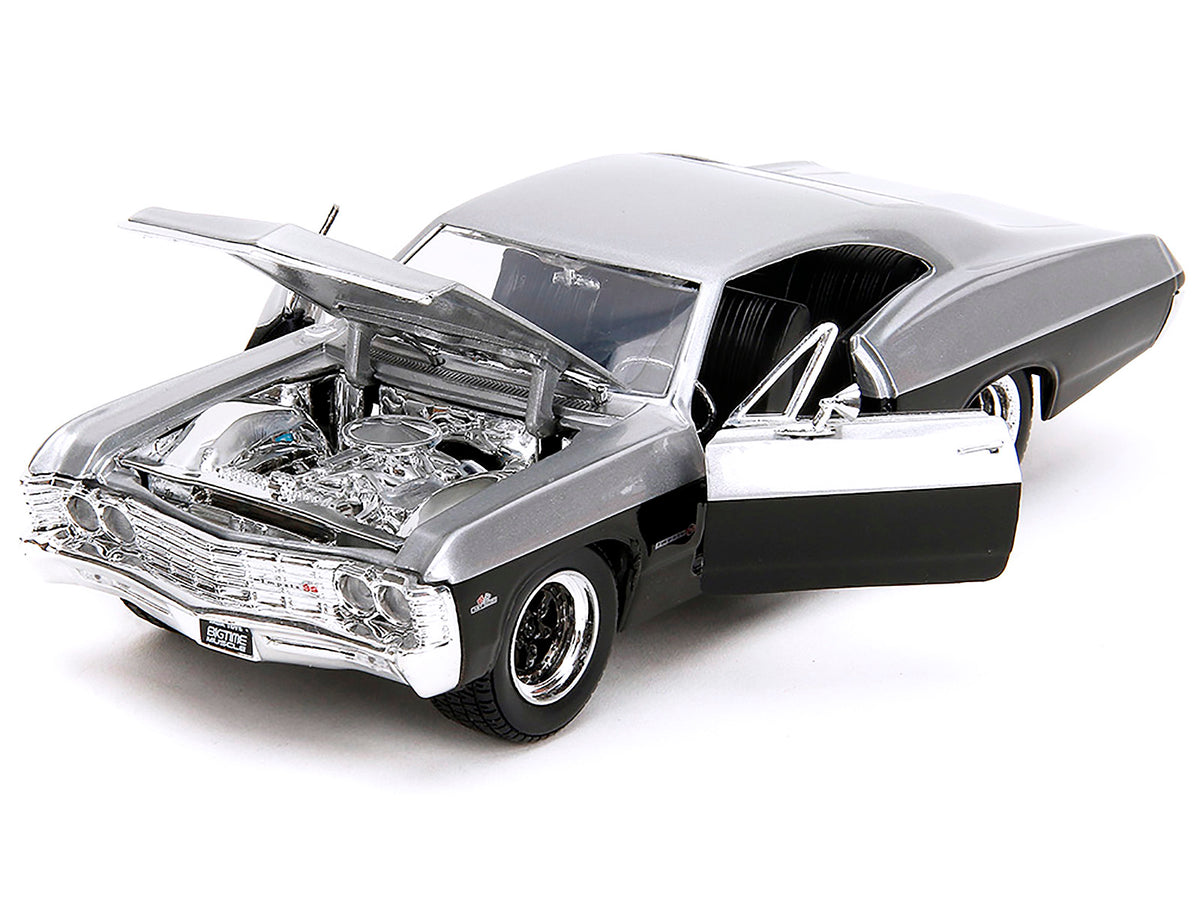 1967 Chevrolet Impala SS Silver Metallic and Black "Bigtime Muscle" Series 1/24 Diecast Model Car