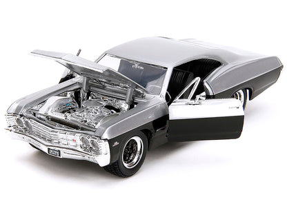 1967 Chevrolet Impala SS Silver Metallic and Black "Bigtime Muscle" Series 1/24 Diecast Model Car