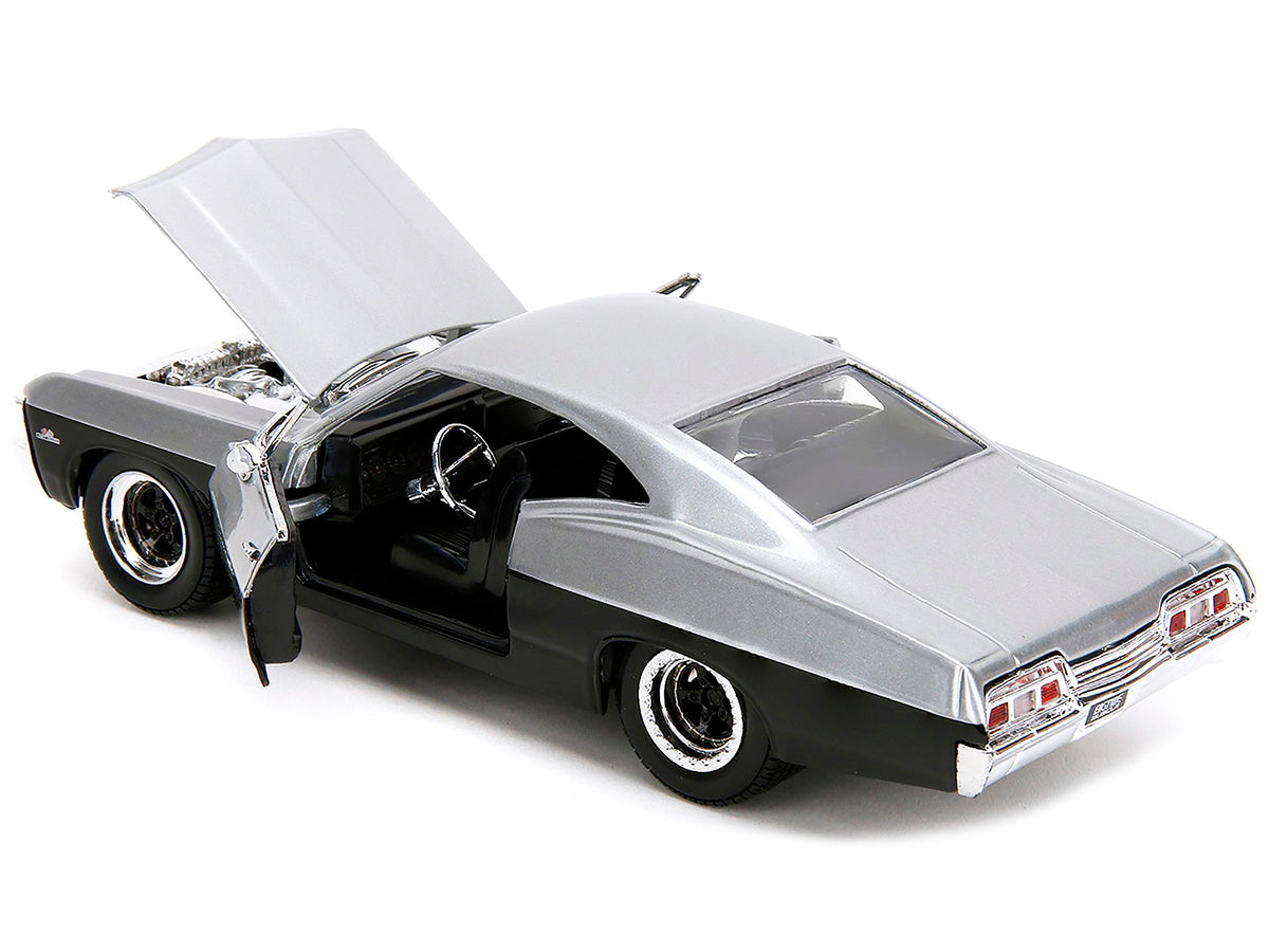 1967 Chevrolet Impala SS Silver Metallic and Black "Bigtime Muscle" Series 1/24 Diecast Model Car