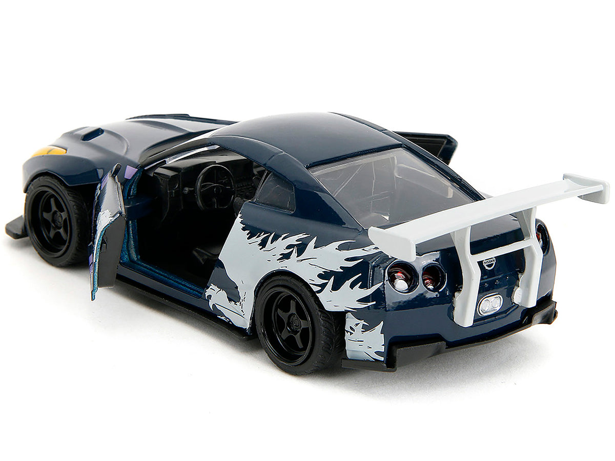 2009 Nissan GT-R (R35) Ben Sopra Dark Blue with Graphics "Godzilla" "Hollywood Rides" Series 1/32 Diecast Model Car