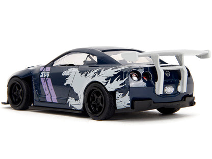 2009 Nissan GT-R (R35) Ben Sopra Dark Blue with Graphics "Godzilla" "Hollywood Rides" Series 1/32 Diecast Model Car