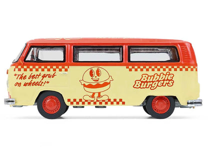 1975 Volkswagen Type 2 Van "Bubbie Burgers Food Truck" Orange and Cream "Blue Collar Collection" Series 14 1/64 Diecast Model Car