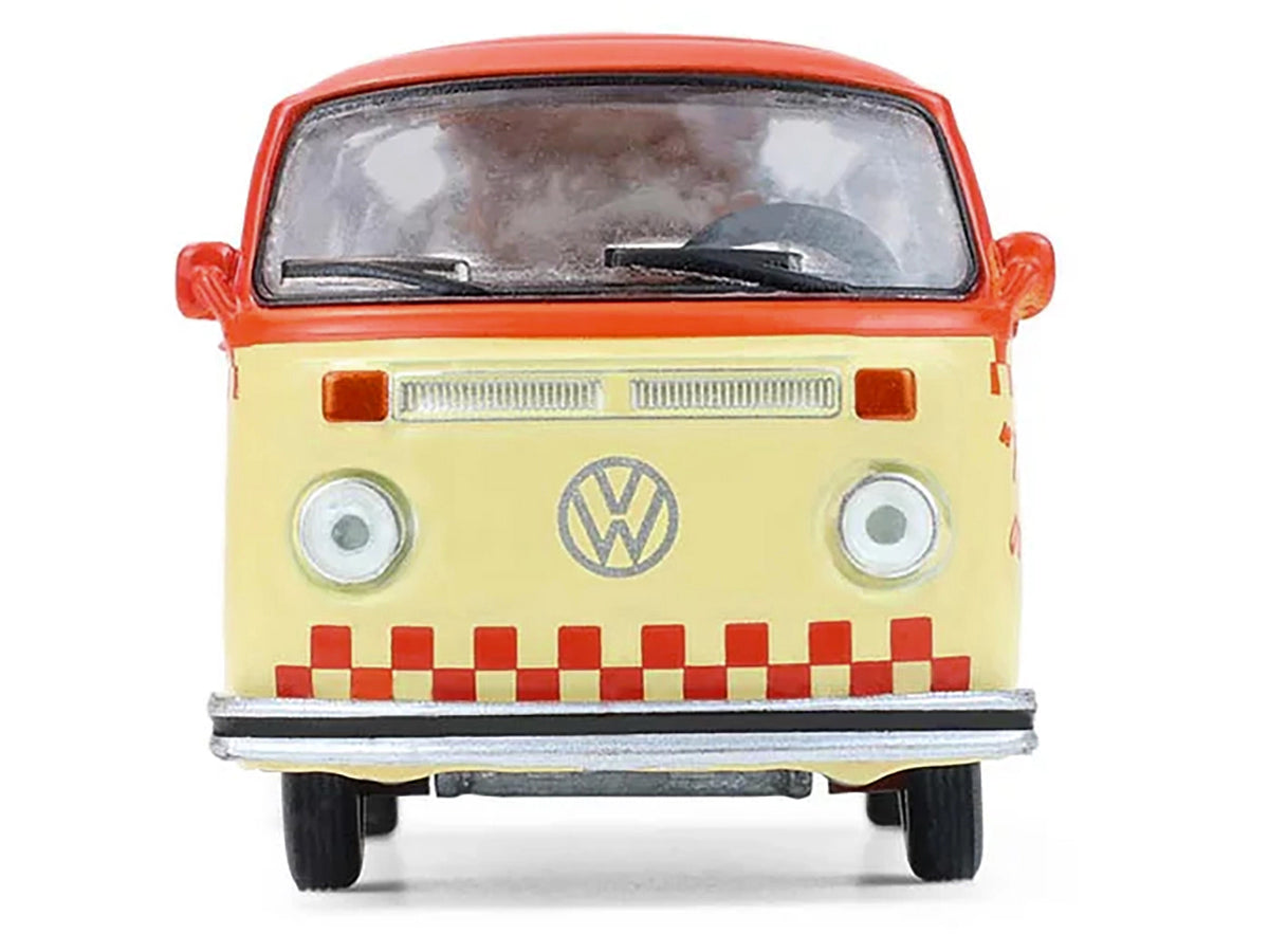 1975 Volkswagen Type 2 Van "Bubbie Burgers Food Truck" Orange and Cream "Blue Collar Collection" Series 14 1/64 Diecast Model Car