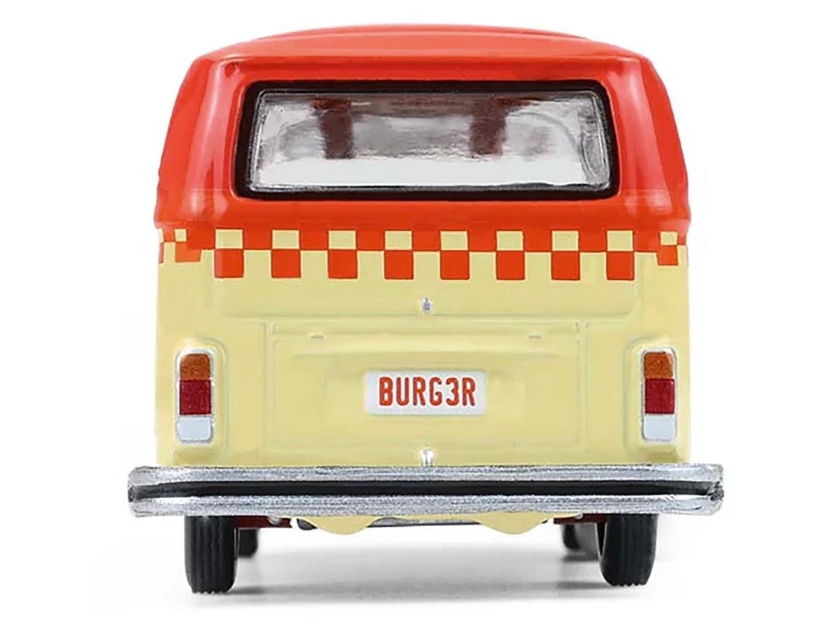 1975 Volkswagen Type 2 Van "Bubbie Burgers Food Truck" Orange and Cream "Blue Collar Collection" Series 14 1/64 Diecast Model Car