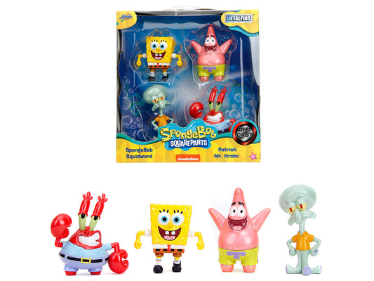 Set of 4 Diecast Figures "SpongeBob SquarePants" (1999-Current) TV Series "Metalfigs" Series Diecast Models