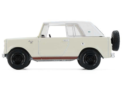 1967 International Scout 800 Sportop Cream with Brown Stripes and White Top "All Terrain" Series 17 1/64 Diecast Model Car