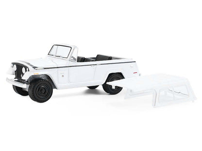 1971 Jeep Jeepster Commando White with Black Stripes "All Terrain" Series 17 1/64 Diecast Model Car
