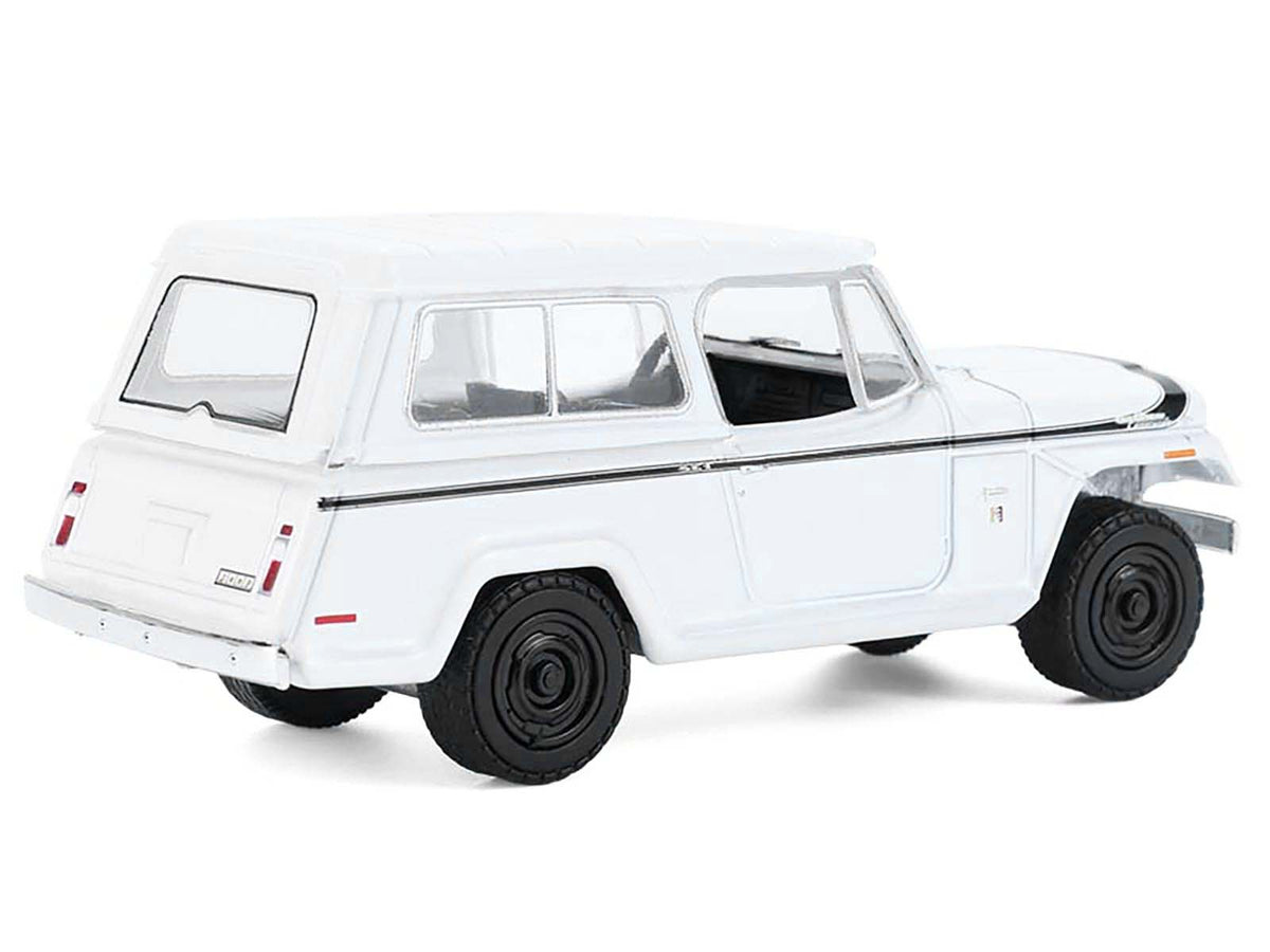 1971 Jeep Jeepster Commando White with Black Stripes "All Terrain" Series 17 1/64 Diecast Model Car