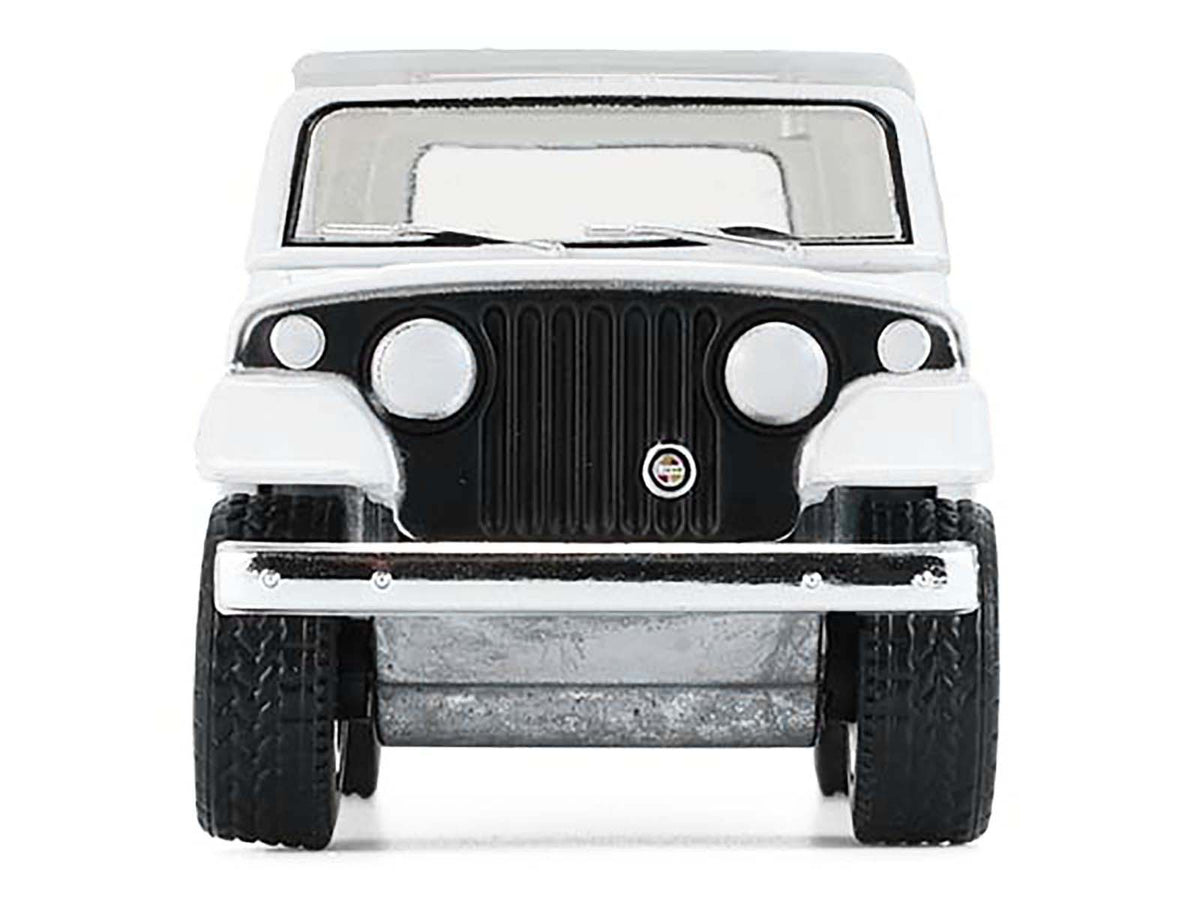 1971 Jeep Jeepster Commando White with Black Stripes "All Terrain" Series 17 1/64 Diecast Model Car