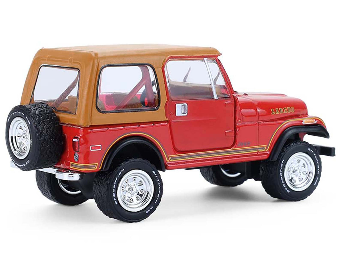 1980 Jeep CJ-7 Laredo Red with Tan Top "All Terrain" Series 17 1/64 Diecast Model Car