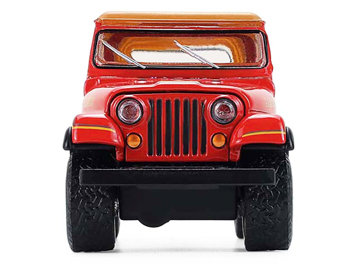 1980 Jeep CJ-7 Laredo Red with Tan Top "All Terrain" Series 17 1/64 Diecast Model Car
