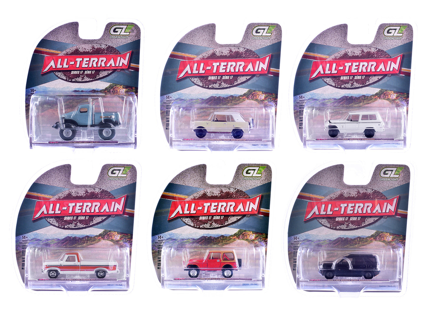 "All Terrain" Series 17 Set of 6 pieces 1/64 Diecast Model Cars
