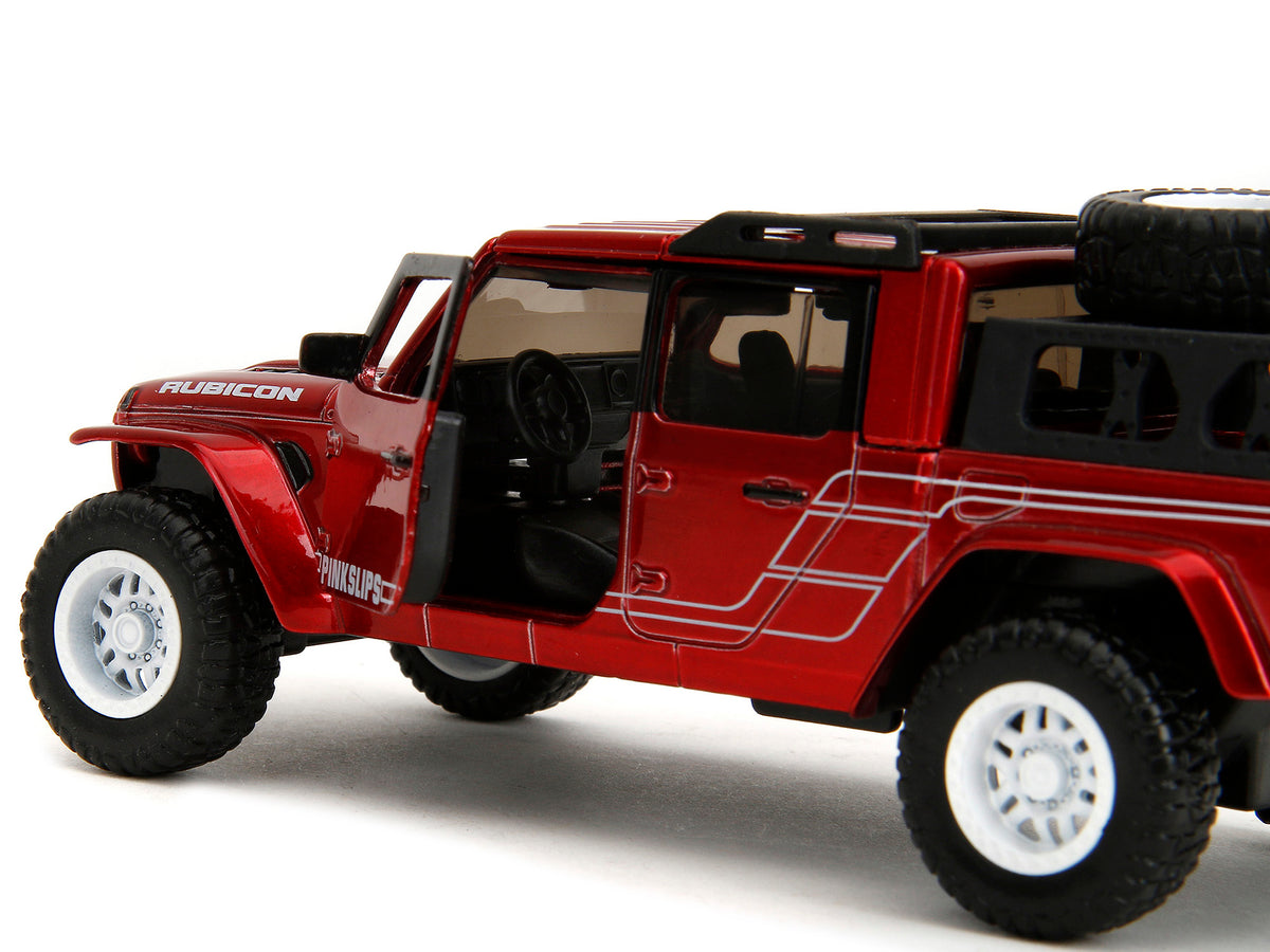 2020 Jeep Gladiator Pickup Truck Candy Red "Pink Slips" Series 1/32 Diecast Model Car