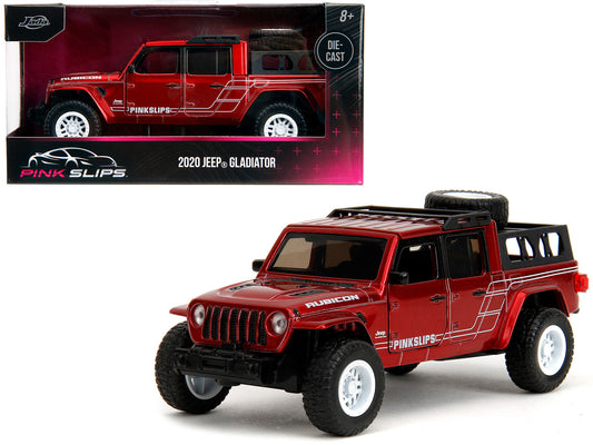2020 Jeep Gladiator Pickup Truck Candy Red "Pink Slips" Series 1/32 Diecast Model Car