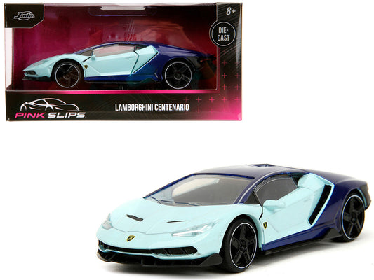 Lamborghini Centenario Light Blue and Purple "Pink Slips" Series 1/32 Diecast Model Car