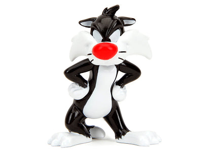 Set of 4 Diecast Figures "Looney Tunes" "Metalfigs" Series Diecast Models