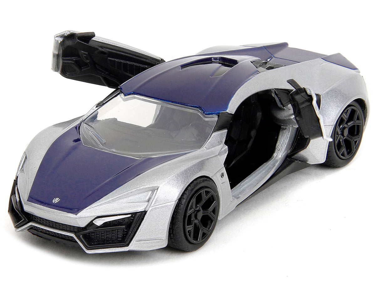 Lykan Hypersport Silver Metallic and Purple "Pink Slips" Series 1/32 Diecast Model Car