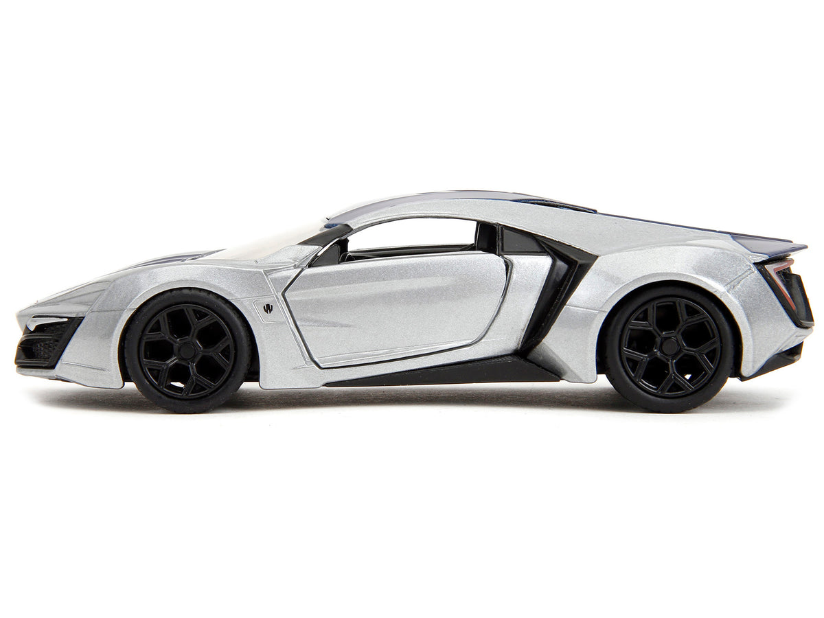 Lykan Hypersport Silver Metallic and Purple "Pink Slips" Series 1/32 Diecast Model Car