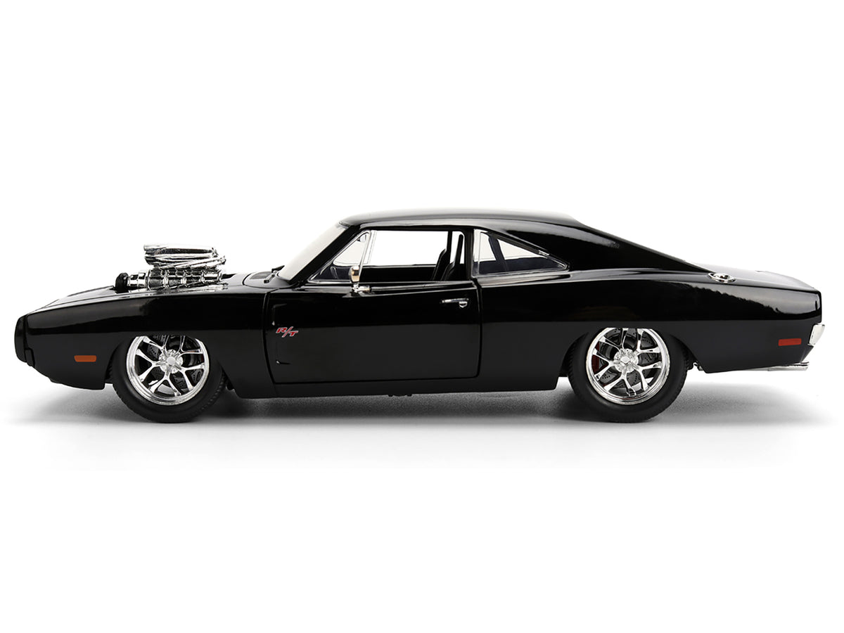 1970 Dodge Charger R/T Black "Furious 7" (2015) Movie "Fast & Furious" Series 1/24 Diecast Model Car