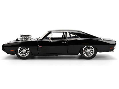 1970 Dodge Charger R/T Black "Furious 7" (2015) Movie "Fast & Furious" Series 1/24 Diecast Model Car
