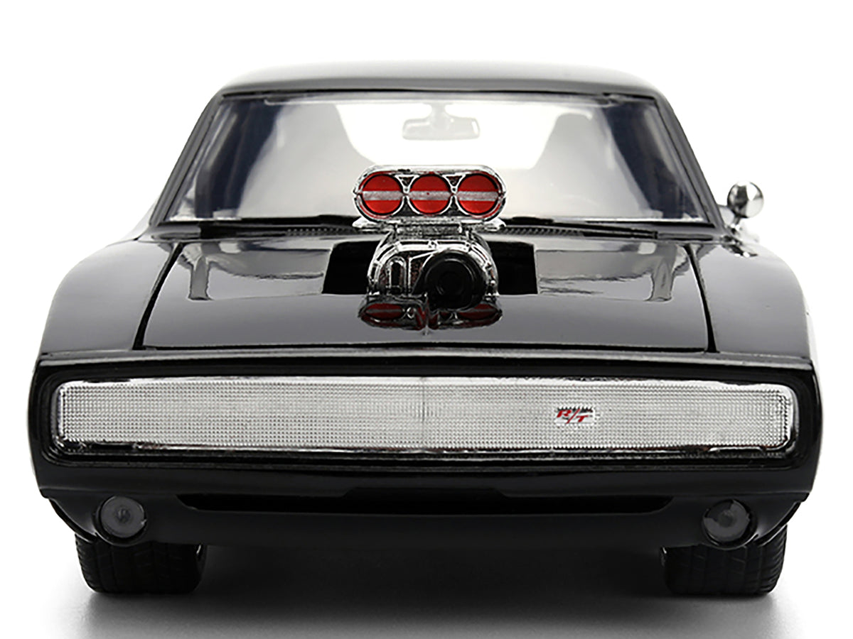 1970 Dodge Charger R/T Black "Furious 7" (2015) Movie "Fast & Furious" Series 1/24 Diecast Model Car