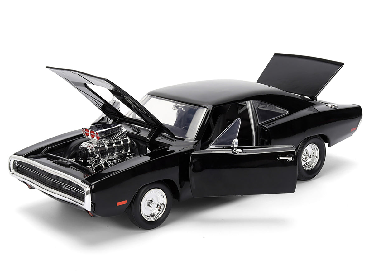 Dom's 1970 Dodge Charger R/T Black "F9" (2021) Movie "Fast & Furious" Series 1/24 Diecast Model Car