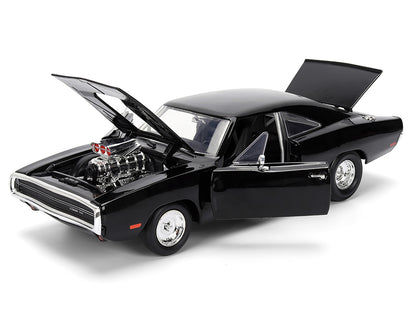 Dom's 1970 Dodge Charger R/T Black "F9" (2021) Movie "Fast & Furious" Series 1/24 Diecast Model Car