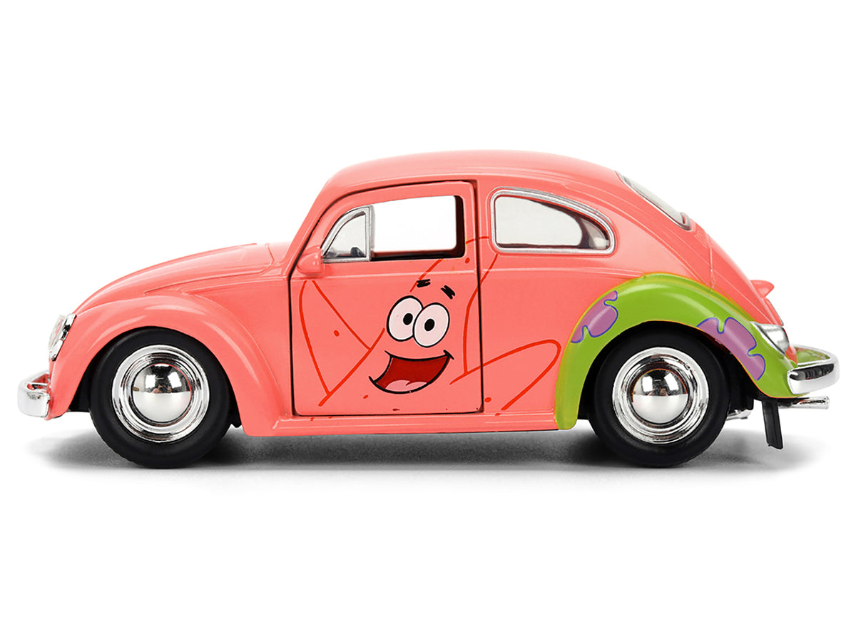1959 Volkswagen Beetle "Patrick Star" Livery Pink "SpongeBob SquarePants" (1999-Current) TV Series "Hollywood Rides" Series 1/32 Diecast Model Car