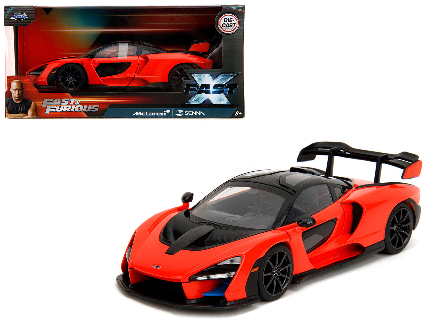 McLaren Senna Red and Black "Fast X" (2023) Movie "Fast & Furious" Series 1/24 Diecast Model Car