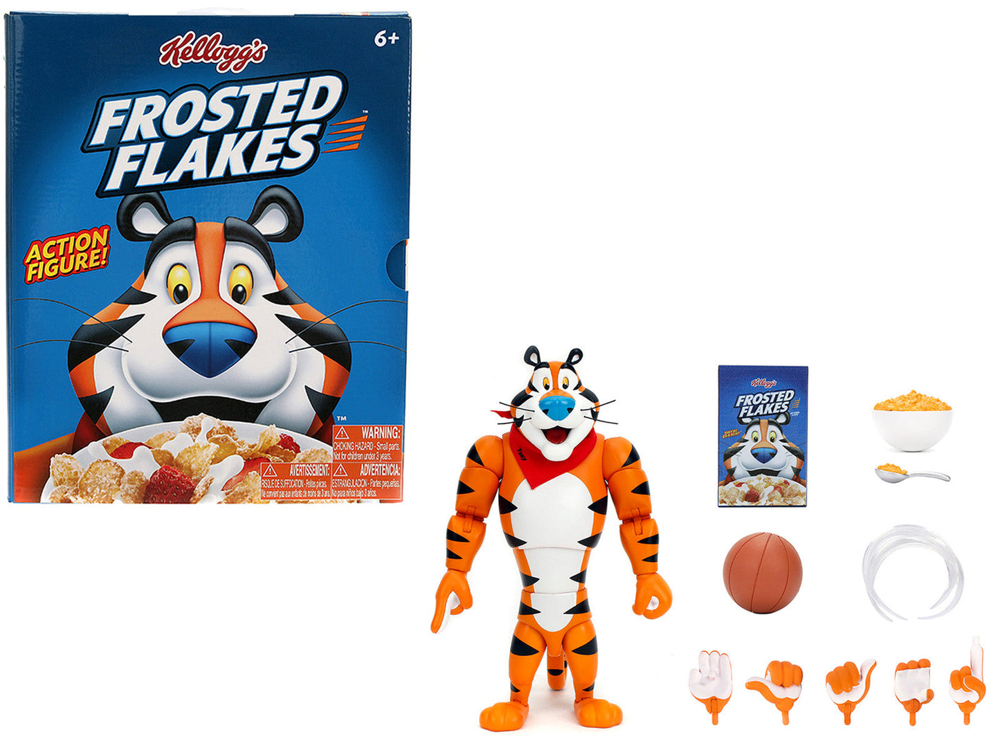 Tony the Tiger 6.75" Moveable Figure with Alternate Hands and Accessories "Kellogg's Frosted Flakes" Model