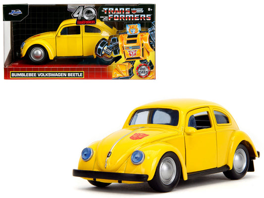 Volkswagen Beetle "Bumblebee" Yellow "Transformers" "Hollywood Rides" Series 1/32 Diecast Model Car