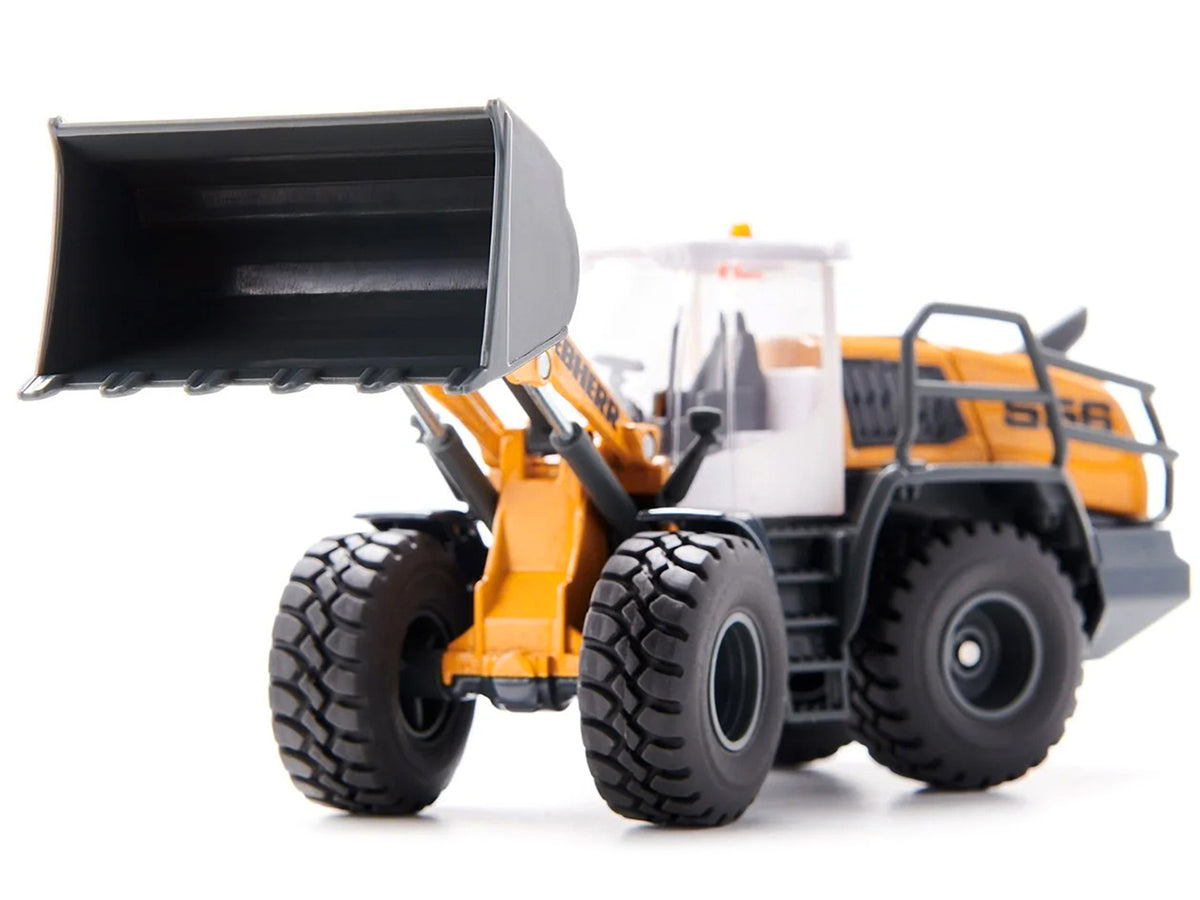 Liebherr L556 Wheel Loader Yellow with White Cabin 1/50 Diecast Model
