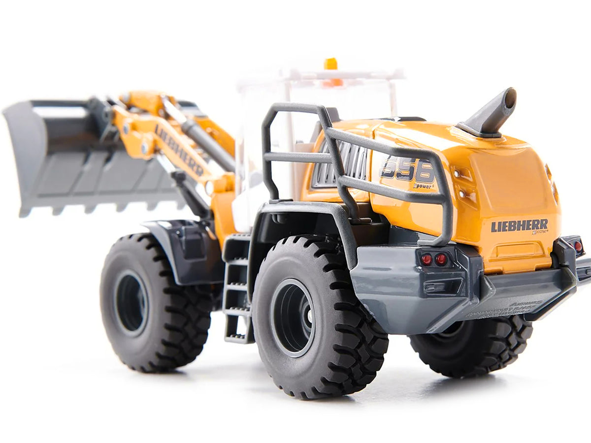 Liebherr L556 Wheel Loader Yellow with White Cabin 1/50 Diecast Model
