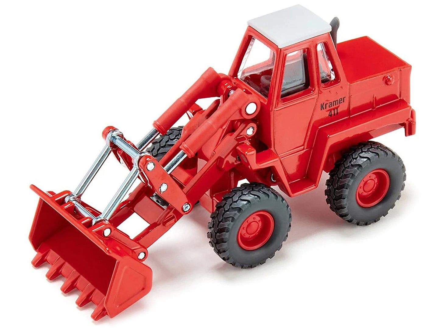 Kramer 411 Wheel Loader Red with White Top 1/50 Diecast Model