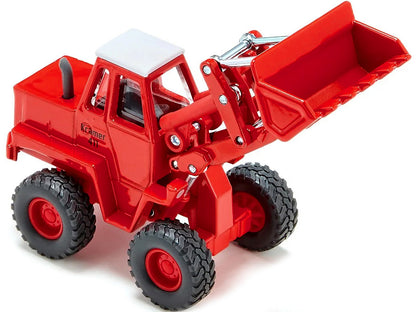 Kramer 411 Wheel Loader Red with White Top 1/50 Diecast Model