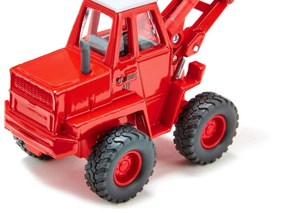 Kramer 411 Wheel Loader Red with White Top 1/50 Diecast Model