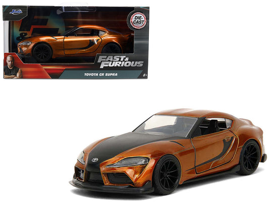 2020 Toyota Supra Orange Metallic with Black Stripes "F9" (2021) Movie "Fast & Furious" Series 1/32 Diecast Model Car