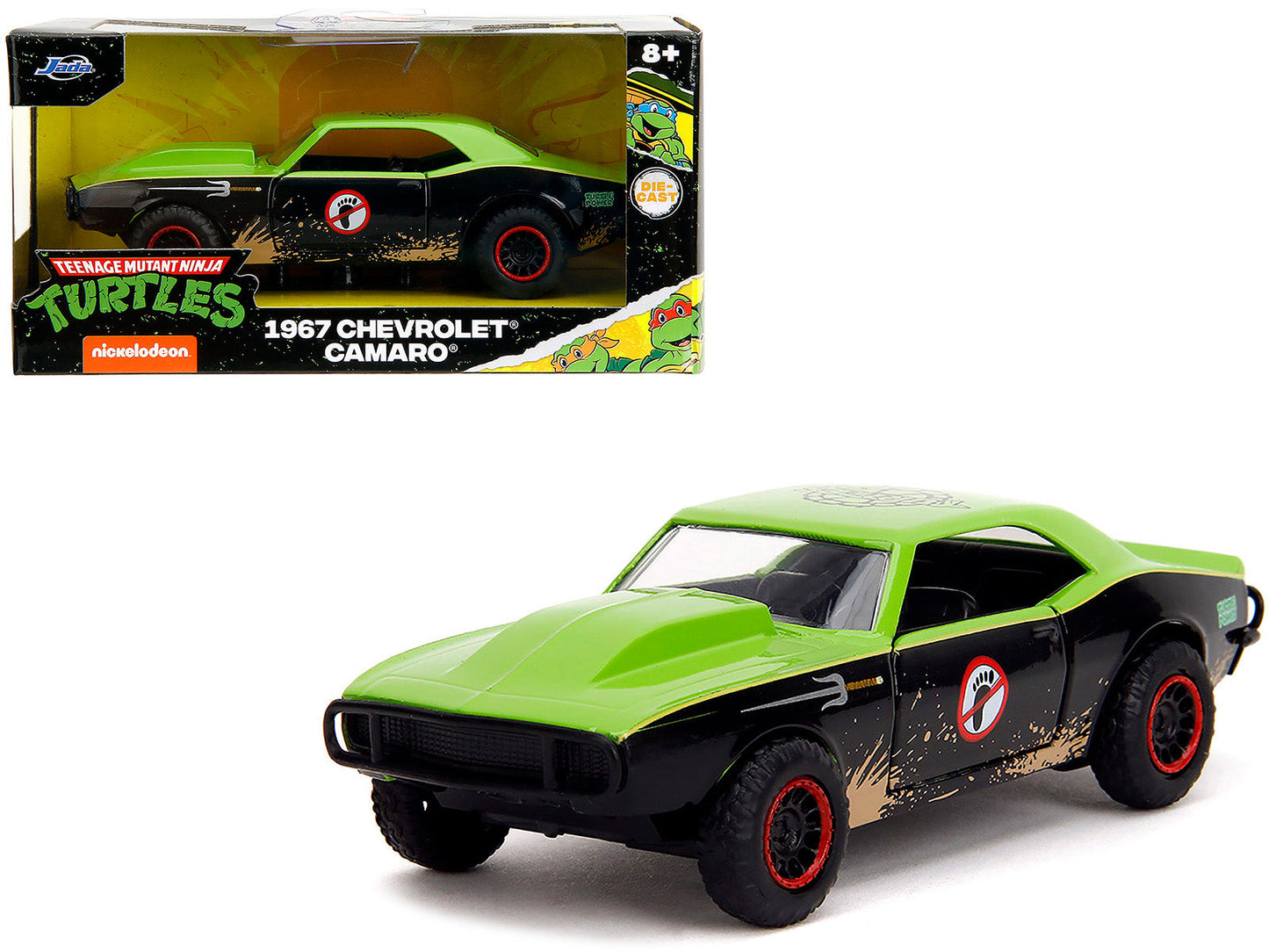1967 Chevrolet Camaro "Teenage Mutant Ninja Turtles" Black and Green (Dirty) "Hollywood Rides" Series 1/32 Diecast Model Car