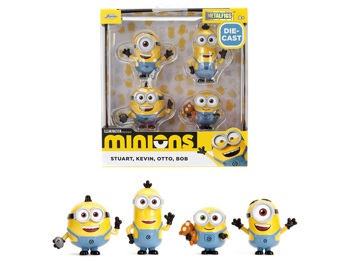 Set of 4 Diecast Figures "Minions" (2015) Movie "Metalfigs" Series Diecast Models