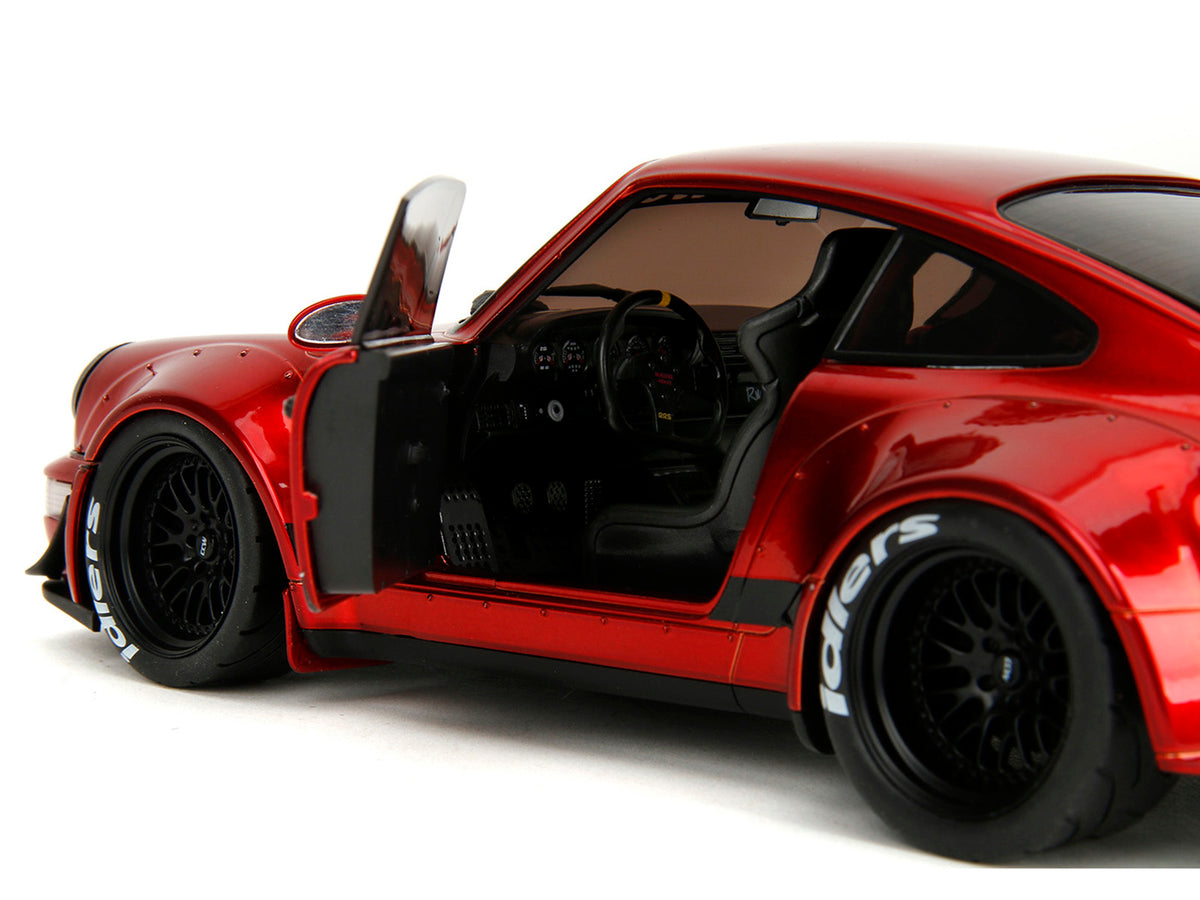 RWB Body Kit Red Metallic with Black Stripes "Pink Slips" Series 1/18 Diecast Model Car