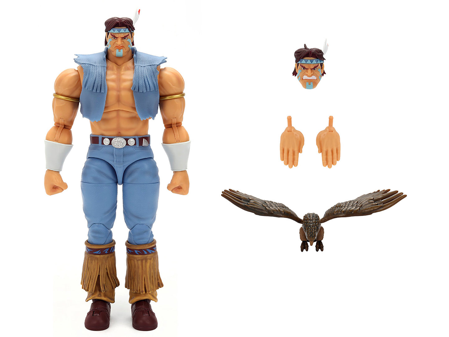 T. Hawk 7.5" Moveable Figure with Accessories and Alternate Head and Hands "Ultra Street Fighter II: The Final Challengers" (2017) Video Game Model