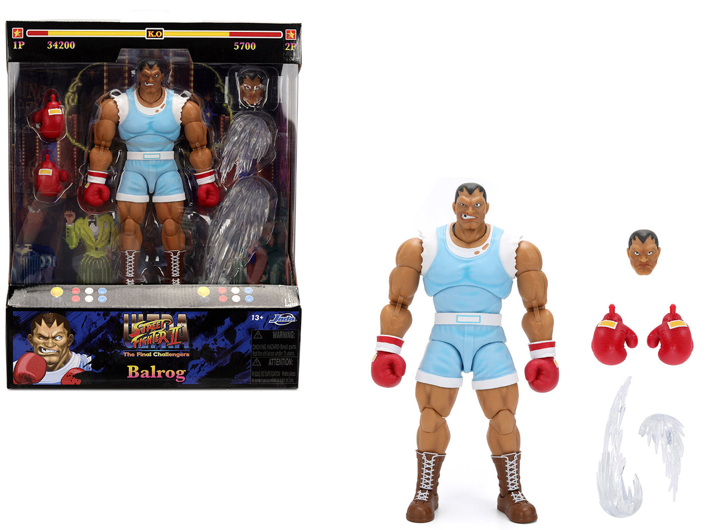 Balrog 6.5" Moveable Figure with Accessories and Alternate Head and Hands "Ultra Street Fighter II: The Final Challengers" (2017) Video Game Model