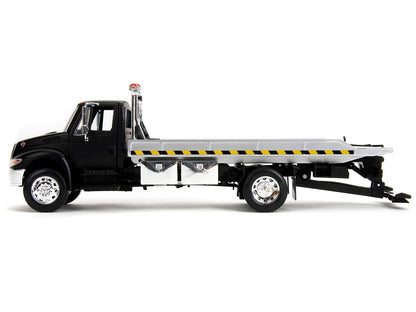 International DuraStar 4400 Flatbed Tow Truck Matt Black 1/24 Diecast Model Car