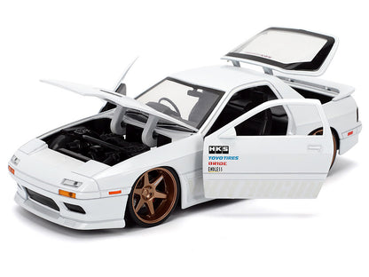 1985 Mazda RX-7 White "JDM Tuners" Series 1/24 Diecast Model Car