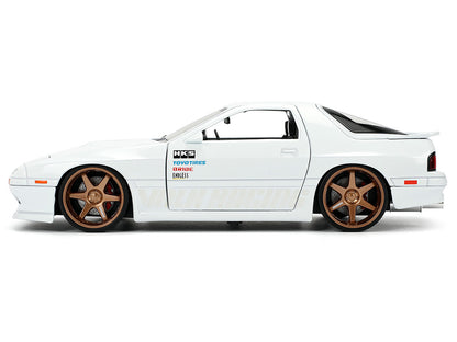 1985 Mazda RX-7 White "JDM Tuners" Series 1/24 Diecast Model Car