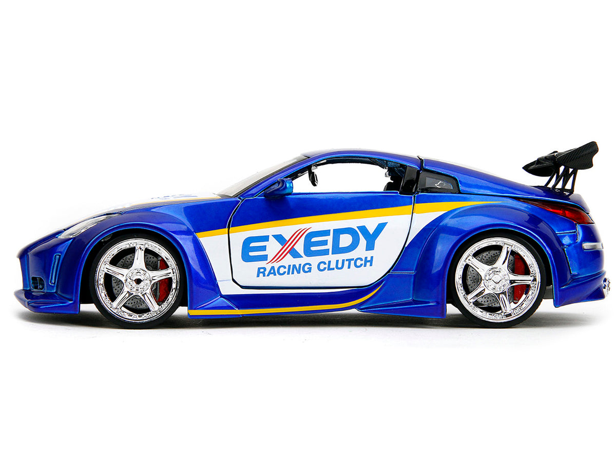 2003 Nissan 350Z "Exedy Racing Clutch" Candy Blue and White "JDM Tuners" Series 1/24 Diecast Model Car