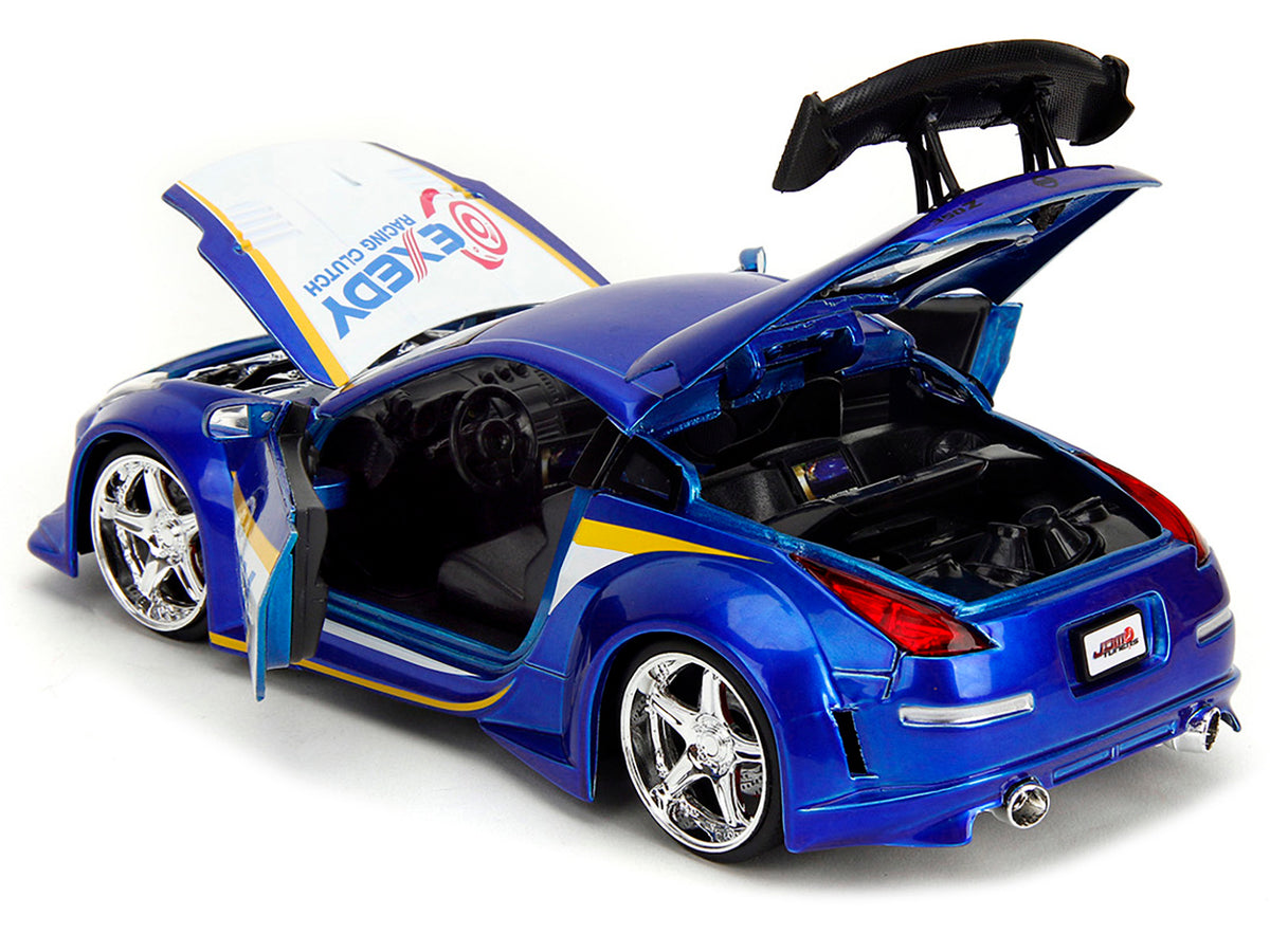 2003 Nissan 350Z "Exedy Racing Clutch" Candy Blue and White "JDM Tuners" Series 1/24 Diecast Model Car