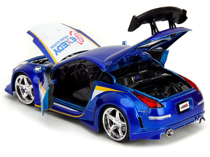 2003 Nissan 350Z "Exedy Racing Clutch" Candy Blue and White "JDM Tuners" Series 1/24 Diecast Model Car