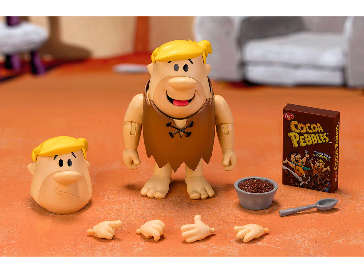 Barney Rubble 4.5" Moveable Figure with Accessories and Alternate Head and Hands "The Flintstones - Post Cocoa Pebbles" Model