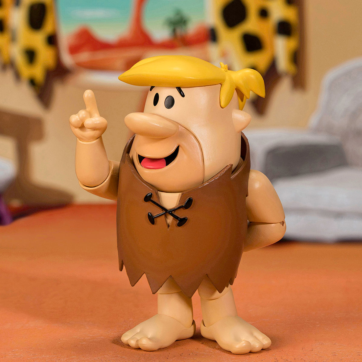 Barney Rubble 4.5" Moveable Figure with Accessories and Alternate Head and Hands "The Flintstones - Post Cocoa Pebbles" Model